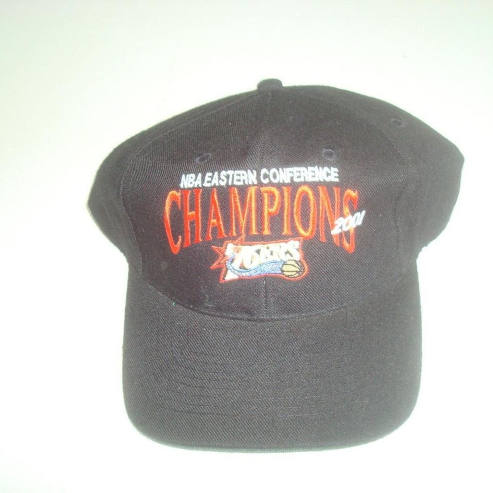 76ERS CHAMPS 2001 IVERSON‎ HAT CAP VINTAGE 00S Y2K P2